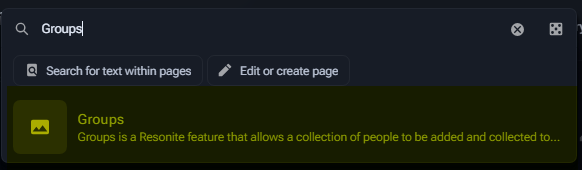 Wikimedia search box with the description of the page highlighted.