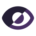 Eye divided into two colors