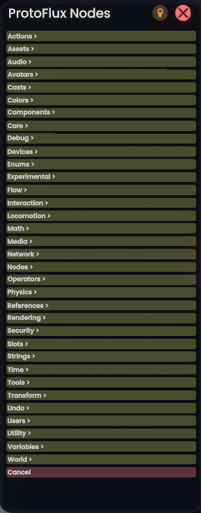 The protoflux browser.