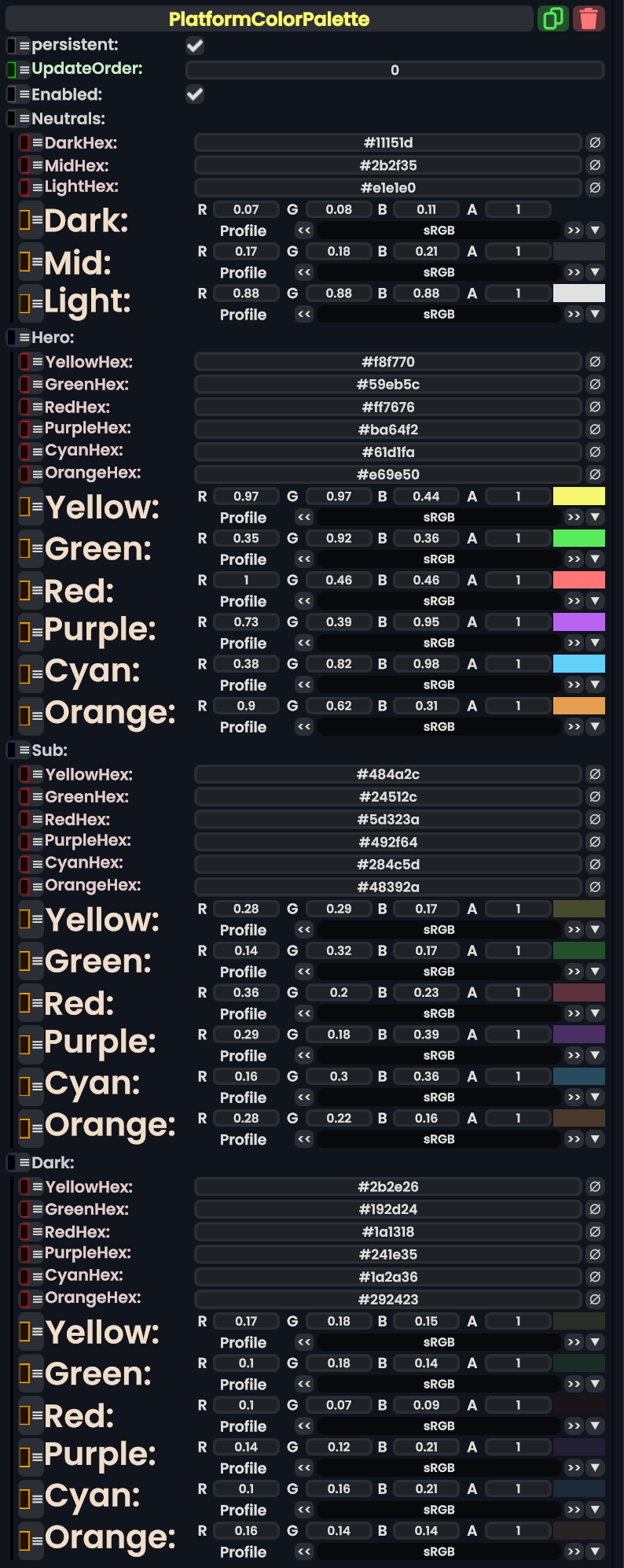 Component:PlatformColorPalette - Resonite Wiki