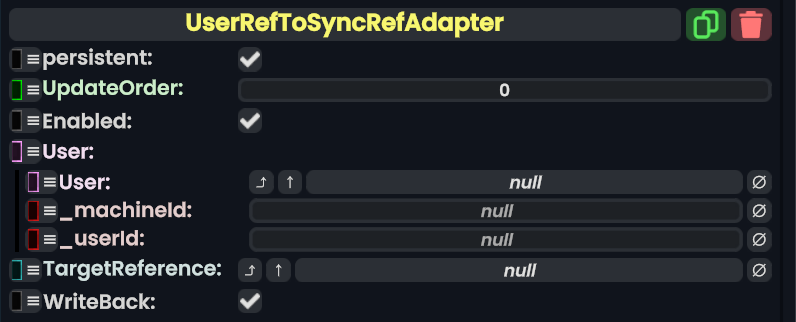 Component:UserRefToSyncRefAdapter - Resonite Wiki