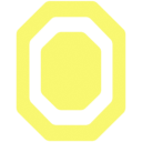 Small yellow diamond-like shape