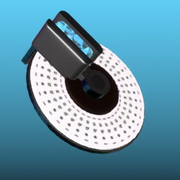 a white disc shaped tool