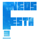 Blue text saying "Festa 3"