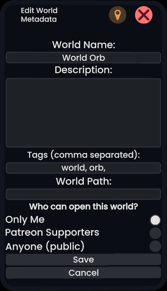 World orb - Resonite Wiki