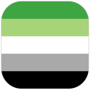 Aromantic pride flag