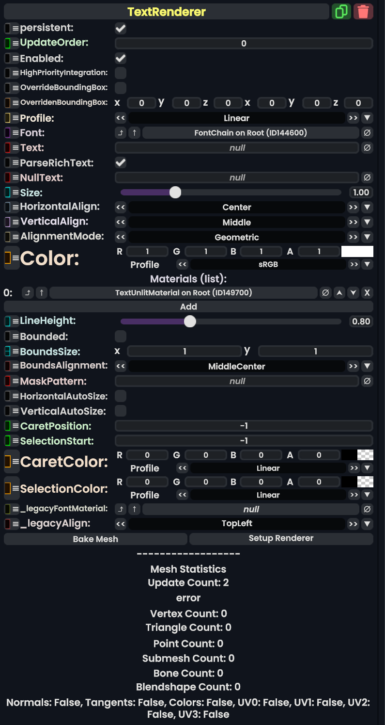 Resonite Package Component:TextRenderer - Resonite Wiki