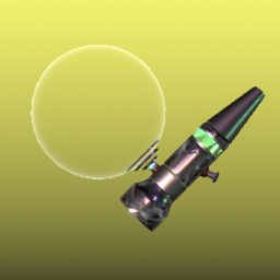 Material tool being a transparent orb on top of a small spray paint gun