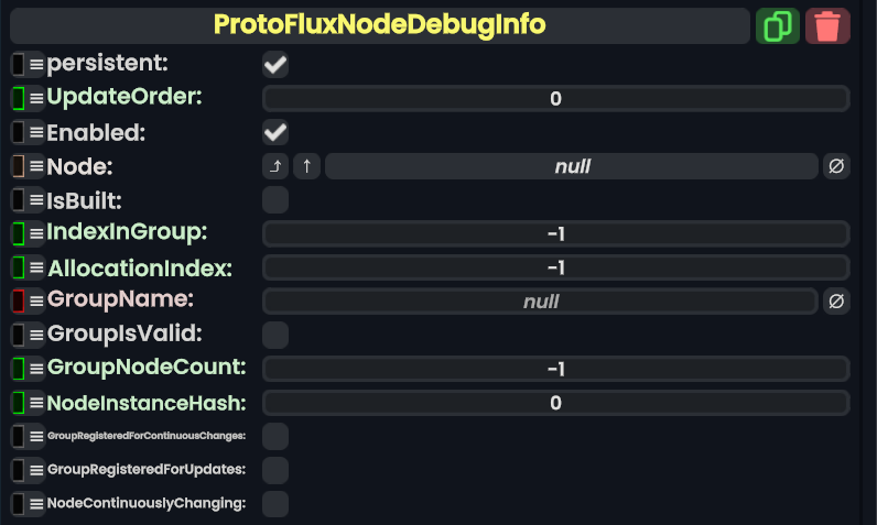 Component:ProtoFluxNodeDebugInfo - Resonite Wiki