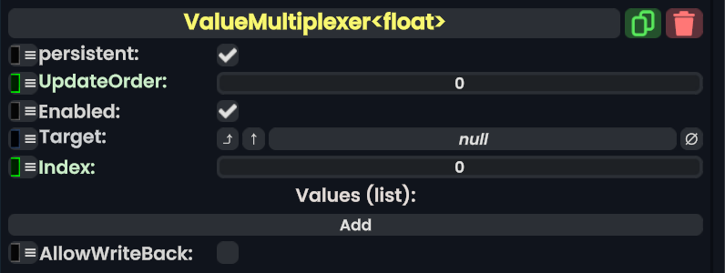 Component:ValueMultiplexer - Resonite Wiki