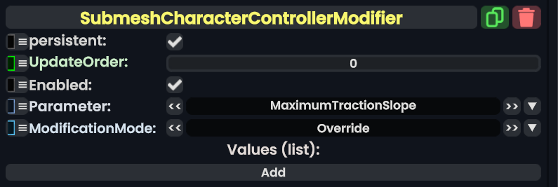 Component:SubmeshCharacterControllerModifier - Resonite Wiki