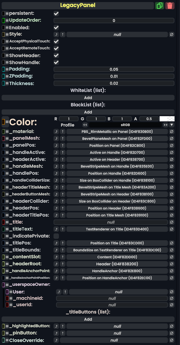 Component:LegacyPanel - Resonite Wiki