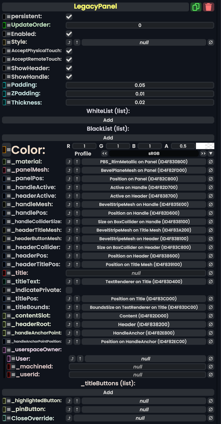 Component:LegacyPanel - Resonite Wiki