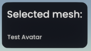 Selected Mesh: Test Avatar