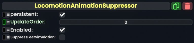 Component:LocomotionAnimationSuppressor - Resonite Wiki