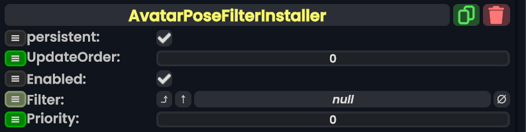 Component:AvatarPoseFilterInstaller - Resonite Wiki