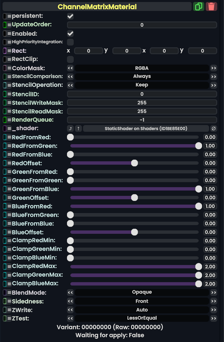 Component:ChannelMatrixMaterial - Resonite Wiki