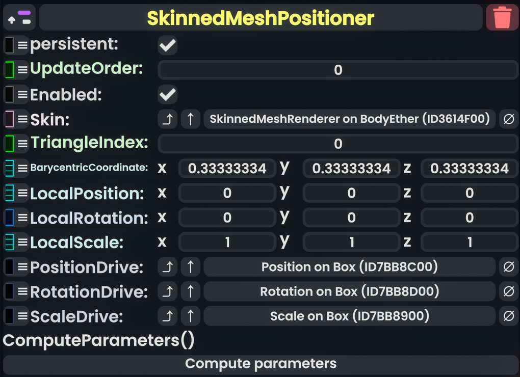 Component:SkinnedMeshPositioner - Resonite Wiki
