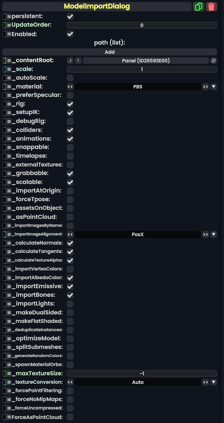 Component:ModelImportDialog - Resonite Wiki