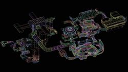 Wireframe render of the whole black mesa train ride map