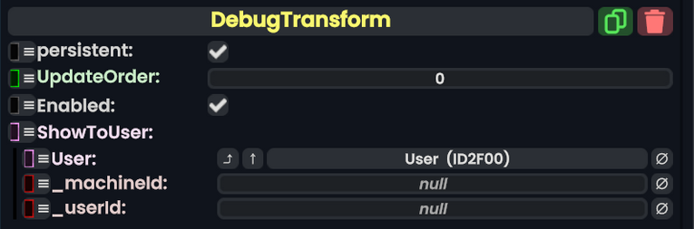 Component:DebugTransform - Resonite Wiki