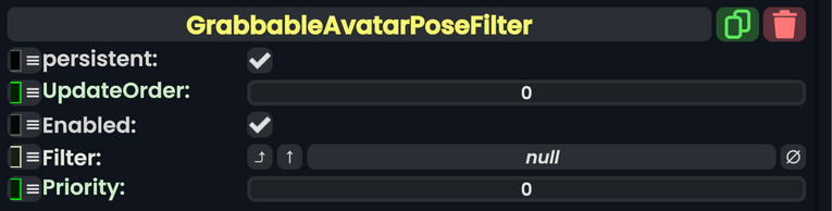 Component:GrabbableAvatarPoseFilter - Resonite Wiki