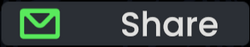 Button with the text "Share" with a green post letter icon