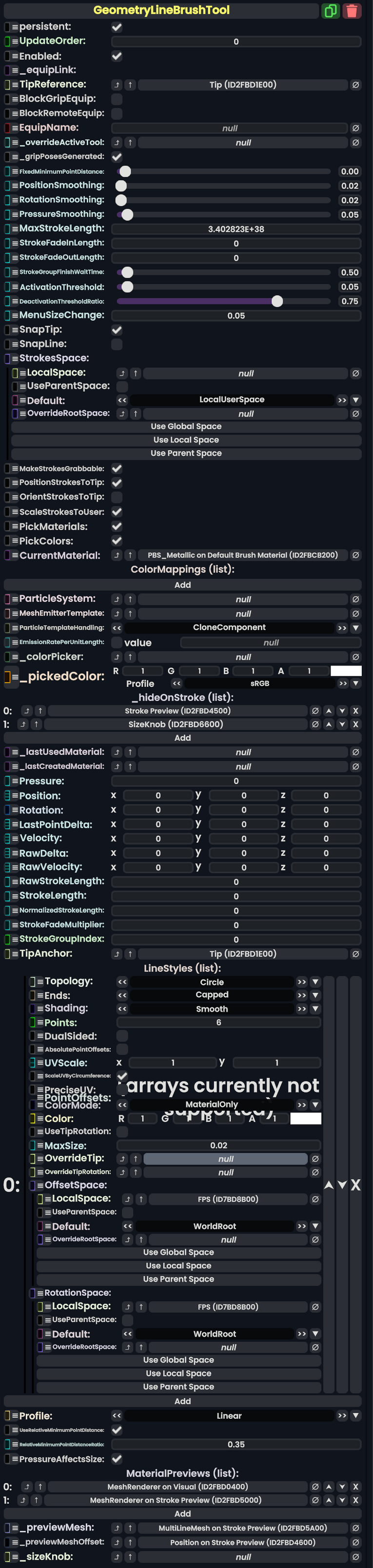 Component:GeometryLineBrushTool - Resonite Wiki