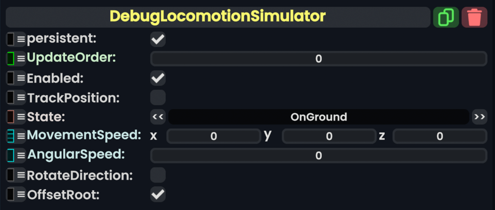 Component:DebugLocomotionSimulator - Resonite Wiki