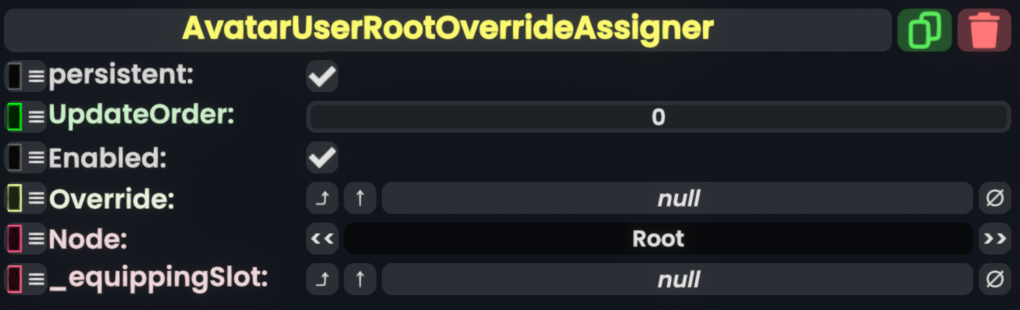 Component:AvatarUserRootOverrideAssigner - Resonite Wiki
