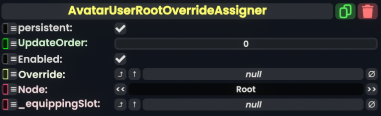 Component:AvatarUserRootOverrideAssigner - Resonite Wiki