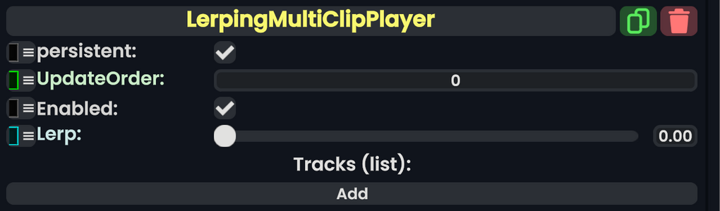 Component:LerpingMultiClipPlayer - Resonite Wiki