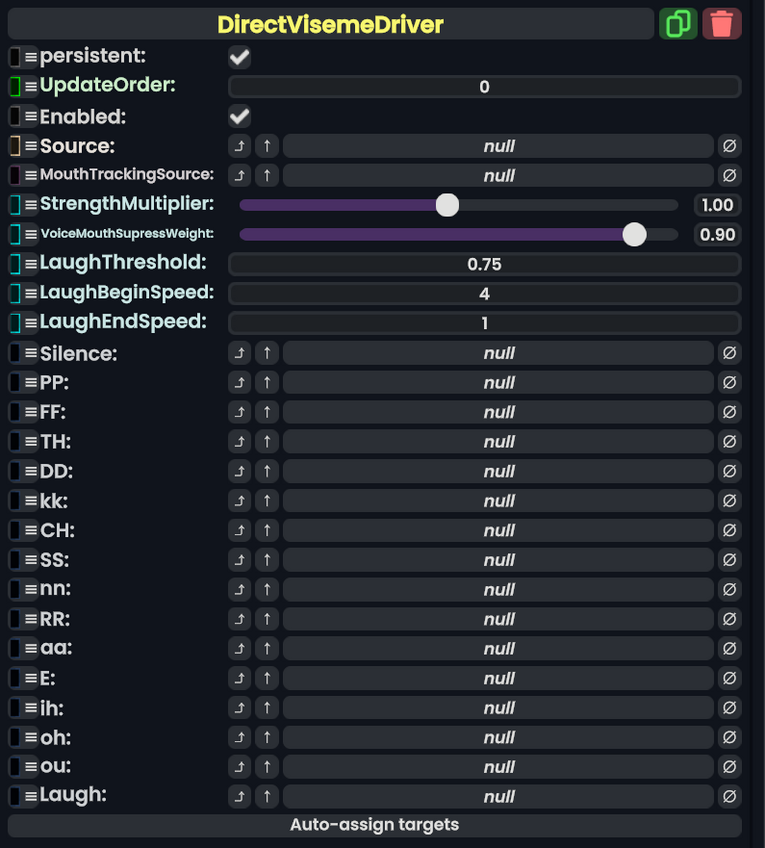 Component:DirectVisemeDriver - Resonite Wiki