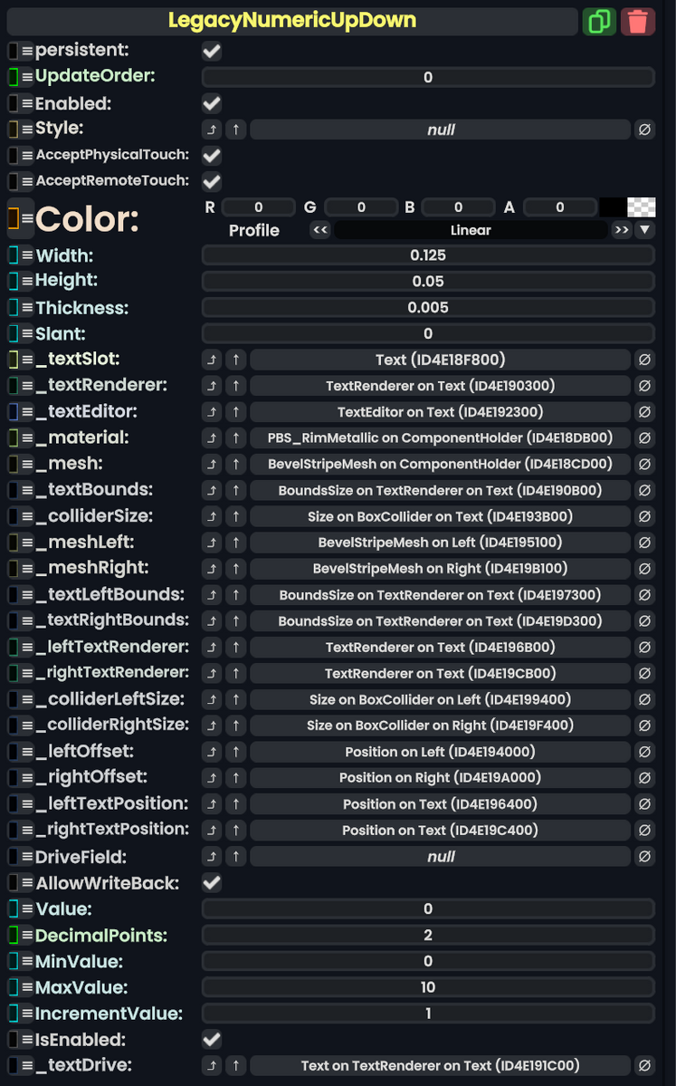 Component:LegacyNumericUpDown - Resonite Wiki