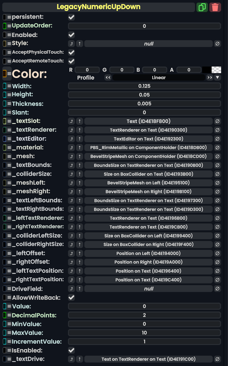 Component:LegacyNumericUpDown - Resonite Wiki