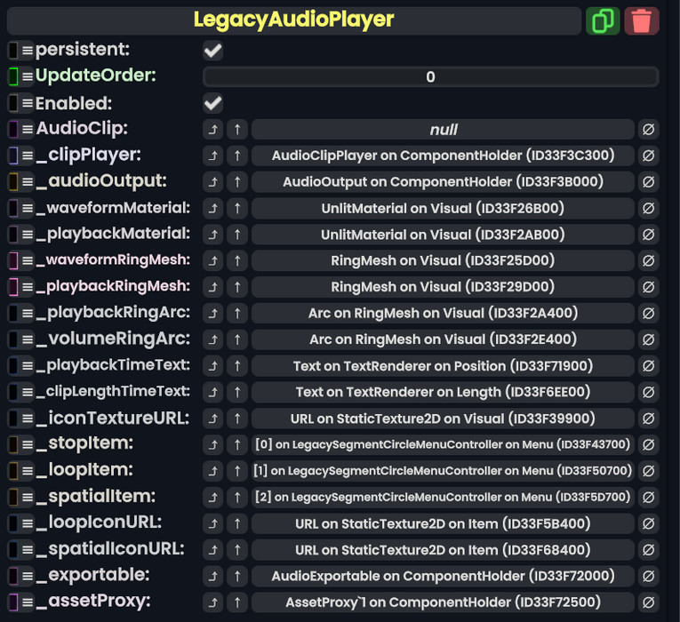 Component:LegacyAudioPlayer - Resonite Wiki