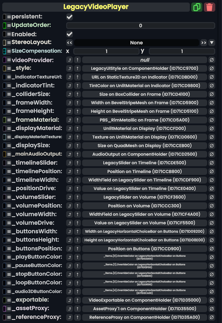 Component:LegacyVideoPlayer - Resonite Wiki