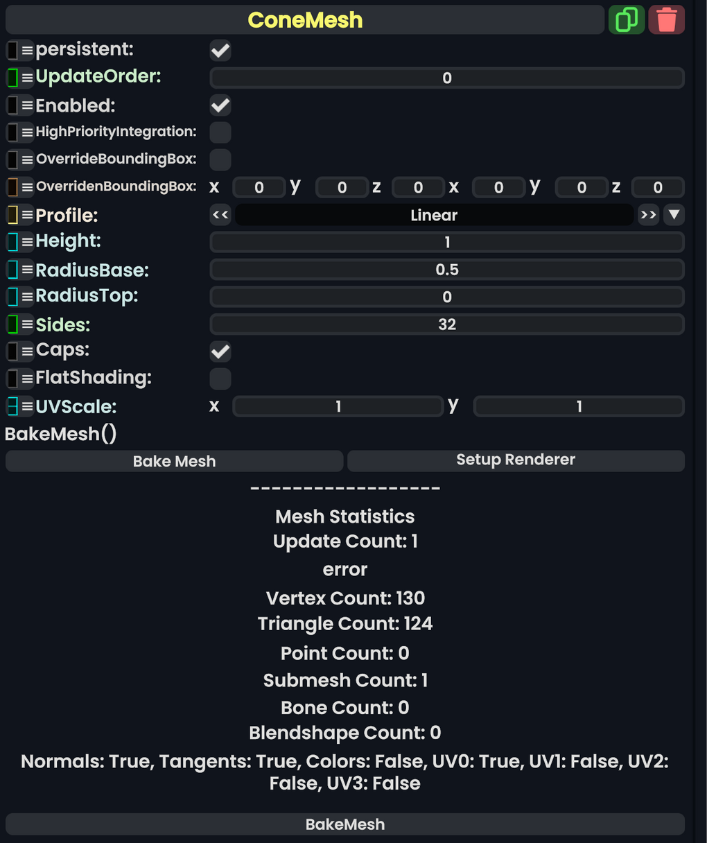 Component:ConeMesh - Resonite Wiki