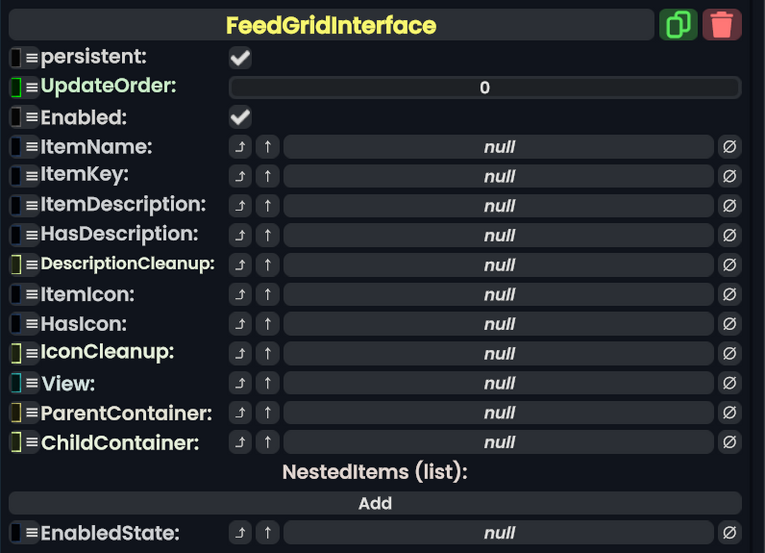 Component:FeedGridInterface - Resonite Wiki