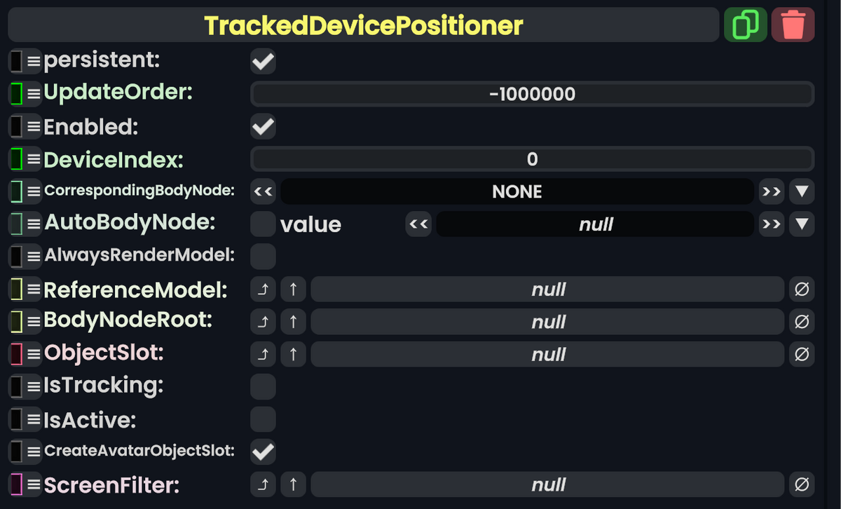 Component:TrackedDevicePositioner - Resonite Wiki