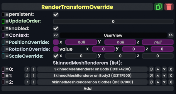 Component:RenderTransformOverride - Resonite Wiki