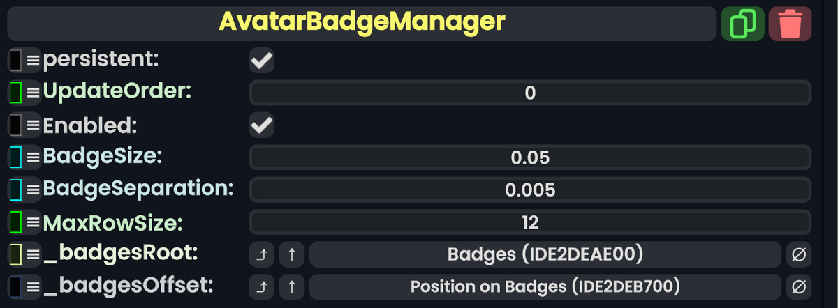 Component:AvatarBadgeManager - Resonite Wiki