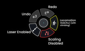 A default Resonite context menu.