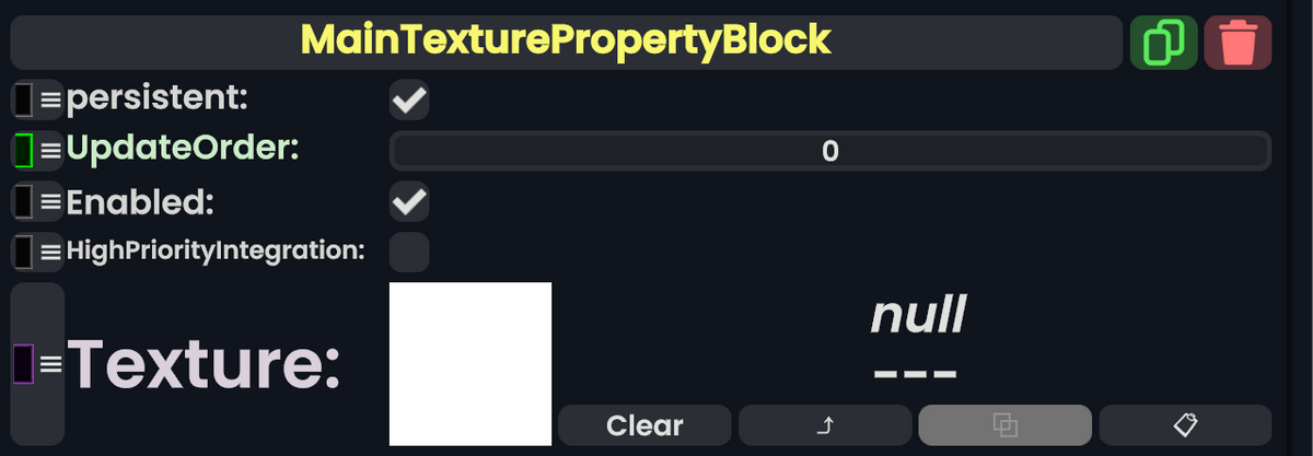 Component:MainTexturePropertyBlock - Resonite Wiki