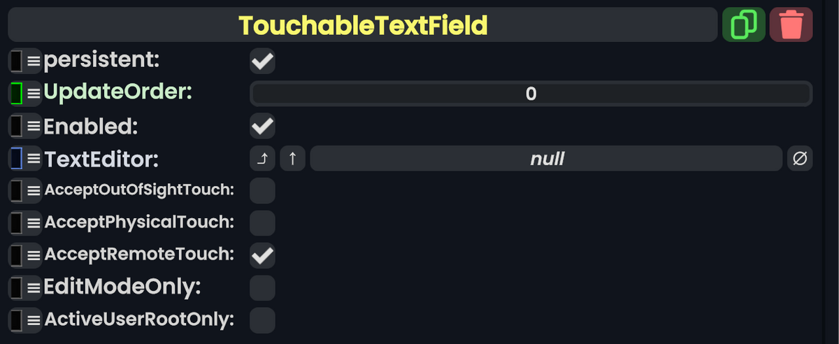 Component:TouchableTextField - Resonite Wiki