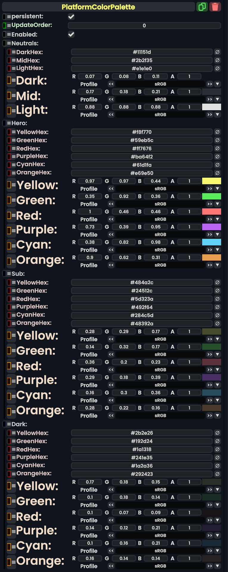 Component:PlatformColorPalette - Resonite Wiki