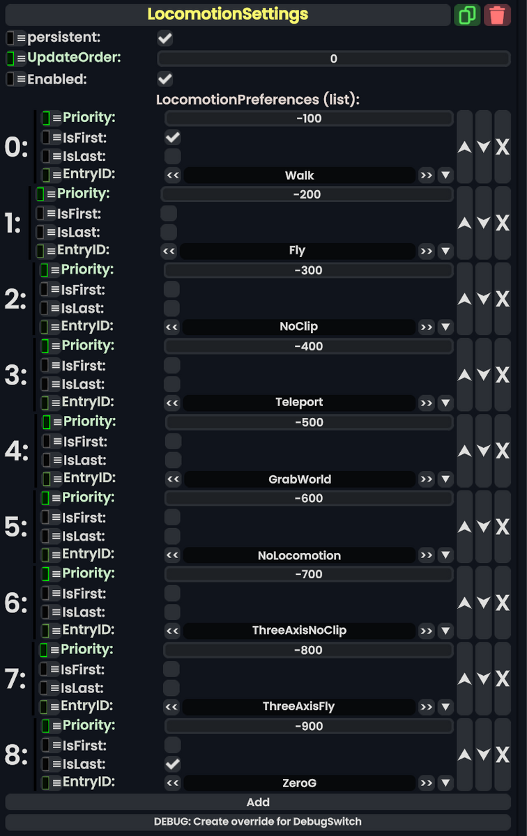 Component:LocomotionSettings - Resonite Wiki