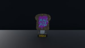 Trophy given to the winner of the Meme category.