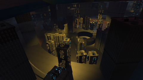 The lower level of the city.