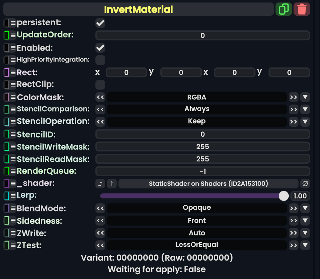 Component:InvertMaterial - Resonite Wiki